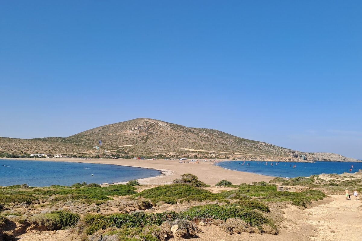 Prasonisi &mdash; dva z&aacute;livy, dvě moře